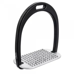 Aluminium stille stijgbeugels met platte bodem en RVS punten voor kinderen Alfa Jump image-0