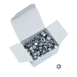 Box of 100 hexagonal locknuts Algi Nylstop 813000 image-1
