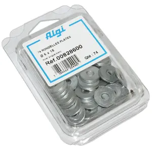 Set of 74 steel flat washers Algi