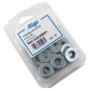 Set of 40 flat steel washers Algi