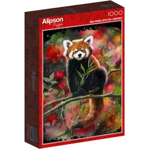 a2402352-1000-piece-puzzle-alipson-puzzle-panda-roux-red-green-33-5x23-2x4-6-cm
