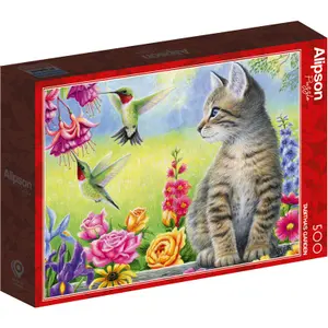500 piece puzzle Alipson Puzzle Chat Dans Jardin image-1