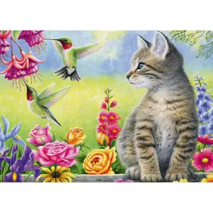 500 piece puzzle Alipson Puzzle Chat Dans Jardin