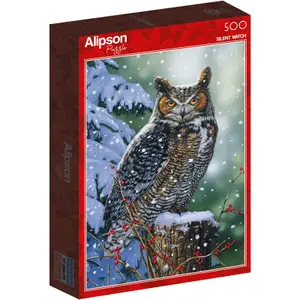 Puzzle 500 kusů Alipson Puzzle Hibou En Hiver