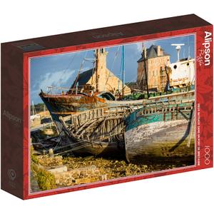 a2403674-1000-piece-puzzle-alipson-puzzle-bateaux-port-bretagne-brown-33-5x23-2x4-6-cm