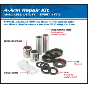 Kit Επισκευής Άνω/Κάτω Τριγώνου All Balls Racing Polaris Ranger 48V EV [0]/Ranger 500 [500] image-0