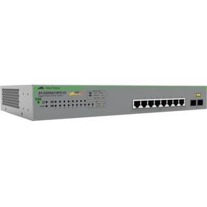 Switch 2X port SFP avec câble d'alimentation Allied Telesis Gigabit Websmart 8XTPOE