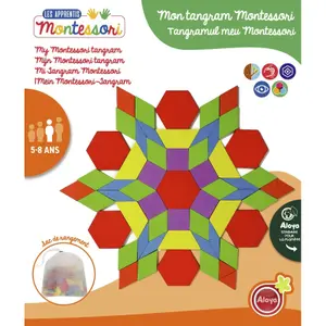 Wooden tangram board games Aloya image-0