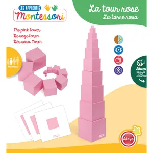 Figurine la tour rose wood Aloya image-0