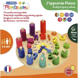 Wooden number clock building set Aloya image-0