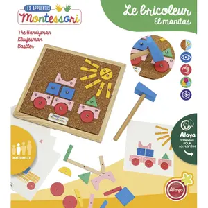 Creative activities the little builder wooden shapes Aloya image-0