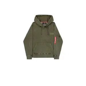 Bluza z kapturem z nadrukiem na plecach Alpha Industries Vintage image-0