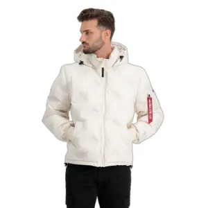 Hooded logo bomber jacket Alpha Industries image-5
