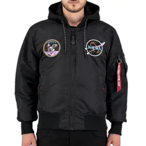 Dark hooded bomber Alpha Industries MA-1 VF image-2