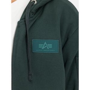 Zipped hooded sweatshirt with print on the back Alpha Industries image-4