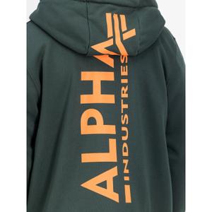 Zipped hooded sweatshirt with print on the back Alpha Industries image-5