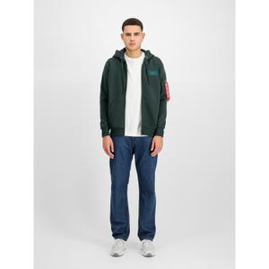 Zipped hooded sweatshirt with print on the back Alpha Industries image-6