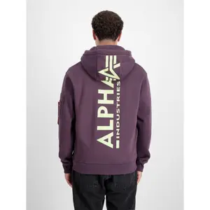 Zipped hoodie with printed back Alpha Industries image-1