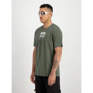 T-shirt com logo em cetim Alpha Industries image-1
