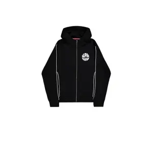 Sweatshirt à capuche zippé imprimé au dos Alpha Industries Logo image-0