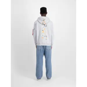 Tryckt hoodie med motiv på baksidan Alpha Industries Camo Print image-2