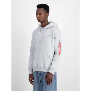 Tryckt hoodie med motiv på baksidan Alpha Industries Camo Print image-1