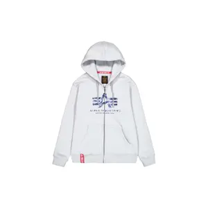 Sudadera con capucha y cremallera abullonado Alpha Industries Basic image-0