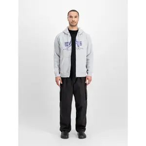 Sudadera con capucha y cremallera abullonado Alpha Industries Basic image-1