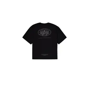 Printed t-shirt on the back Alpha Industries World Logo image-0