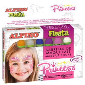 Kit of 6 princess makeup sticks for children Alpino fiesta image-0