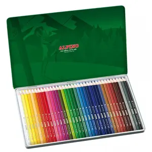 Metallisches Etui mit 36 Buntstiften Kind Alpino image-1