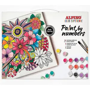 Paintings and brushes on canvas Alpino Paint by numbers image-0