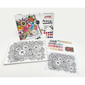 Paintings and brushes on canvas Alpino Paint by numbers image-2