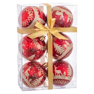 Creative activities set of 6 deer Christmas ornaments Alpino image-0