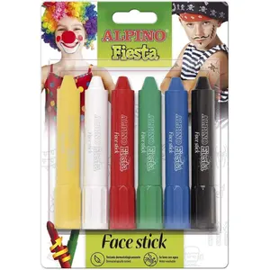 Disguise set of 6 retractable make-up sticks Alpino Basic image-1
