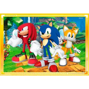 4-piece puzzle in 1. 12-16-20-24 4 pieces sonic Alpino image-1