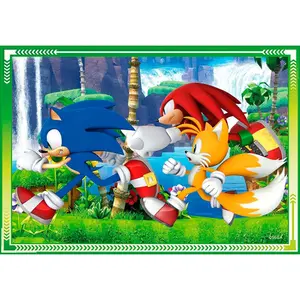 4-piece puzzle in 1. 12-16-20-24 4 pieces sonic Alpino image-3