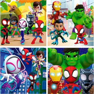 Progressive puzzles 6-9-12-16 pieces spidey suitcase Alpino image-1