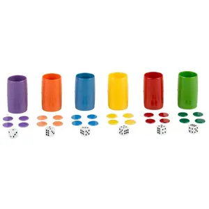 Table games 6 cups with small horse tokens Alpino image-1