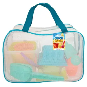 Outdoor play sand bucket and 9-piece accessory bag Alpino image-0