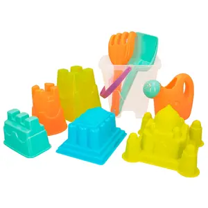 Outdoor play sand bucket and 9-piece accessory bag Alpino image-1