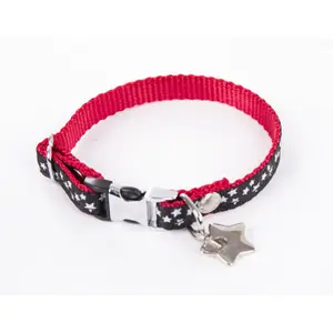 3008339-halsband-for-hund-med-stjarnor-alter-ego-svart-rod-xs