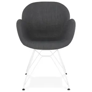 Moderne stofstol med metalben Alterego Atol image-0
