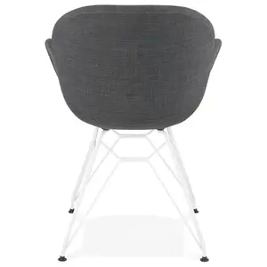 Moderne stofstol med metalben Alterego Atol image-1