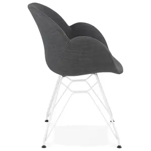 Moderne stofstol med metalben Alterego Atol image-2