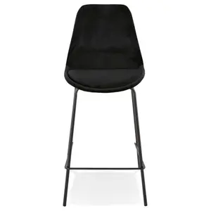 Sitzhocker in mittlerer Höhe aus Samt Alterego Spark Mini image-0