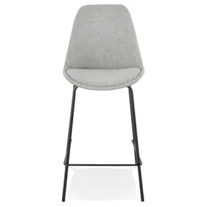 Mid-height fabric snack stool with metal legs Alterego Aloe Mini image-0