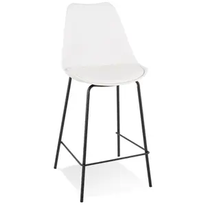 Counter-height stool with metal legs Alterego Lemon Mini image-1