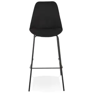Fabric bar stool with metal foot Alterego Aloe image-0