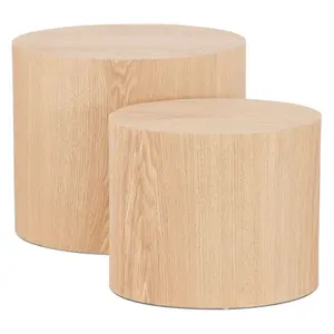 Beistelltischset aus Holz Alterego Sokle (x2) image-1
